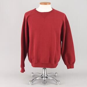 Vintage 90s Russell Athletic Blank Red Sweatshirt Men's Large